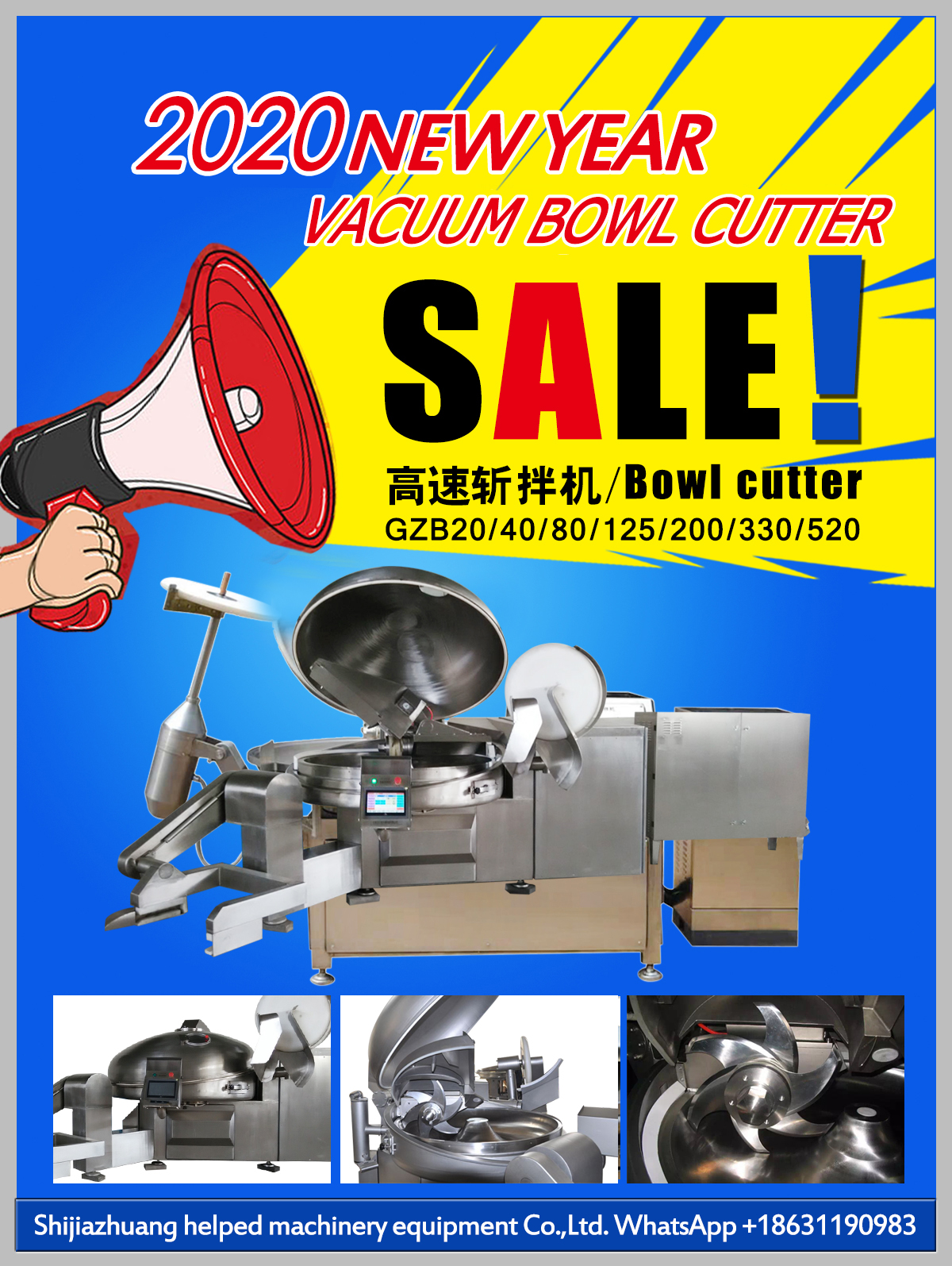 Meat chopping machine / Meat bowl cutter machine